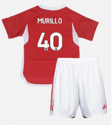 Nottingham Forest Murillo #40 Hjemmebanesæt Børn 2023-24 Kort ærmer (+ korte bukser)